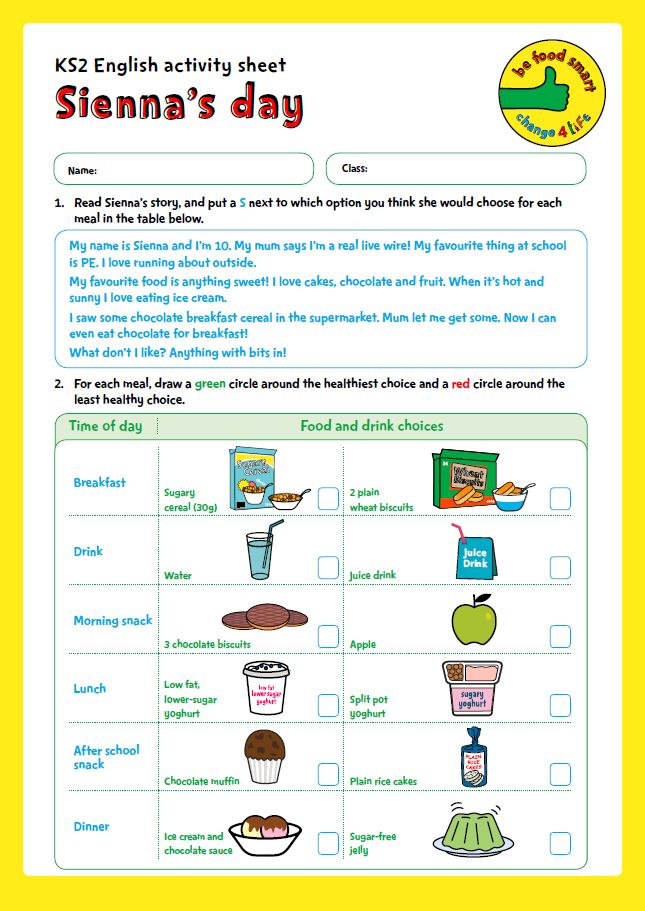 be food smart ks2 toolkit phe school zone